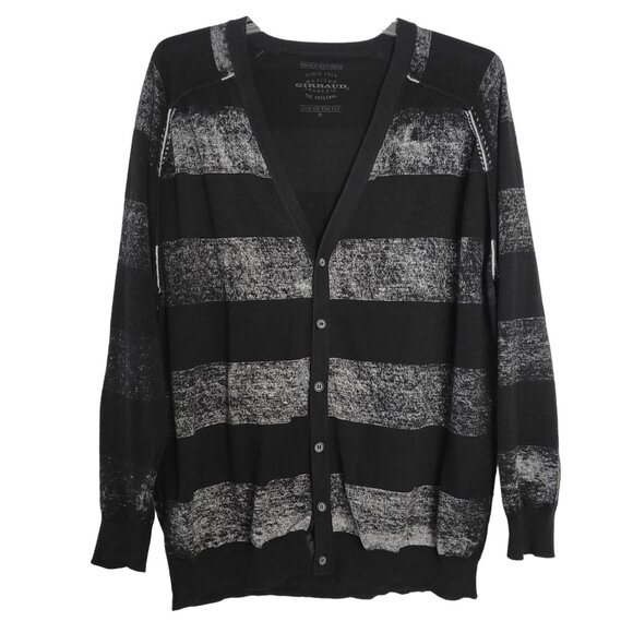 Marithe Francois Girbaud Striped Cotton Cardigan - Picture 1 of 9